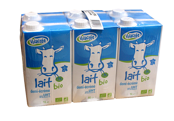 Lait demi écrémé UHT biologique