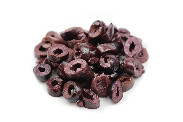 Olives noires (kalamata) en lamelles biologiques